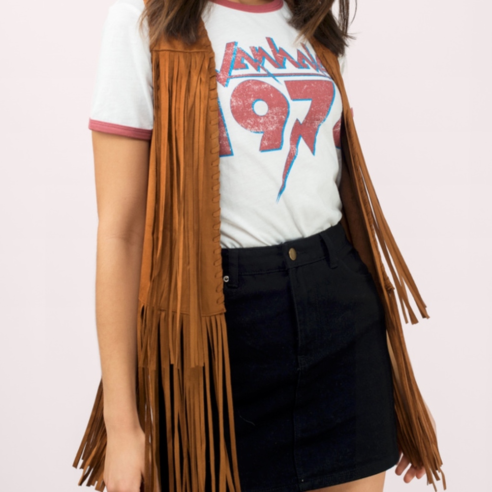 Invest in You Camel Faux Suede Vest
